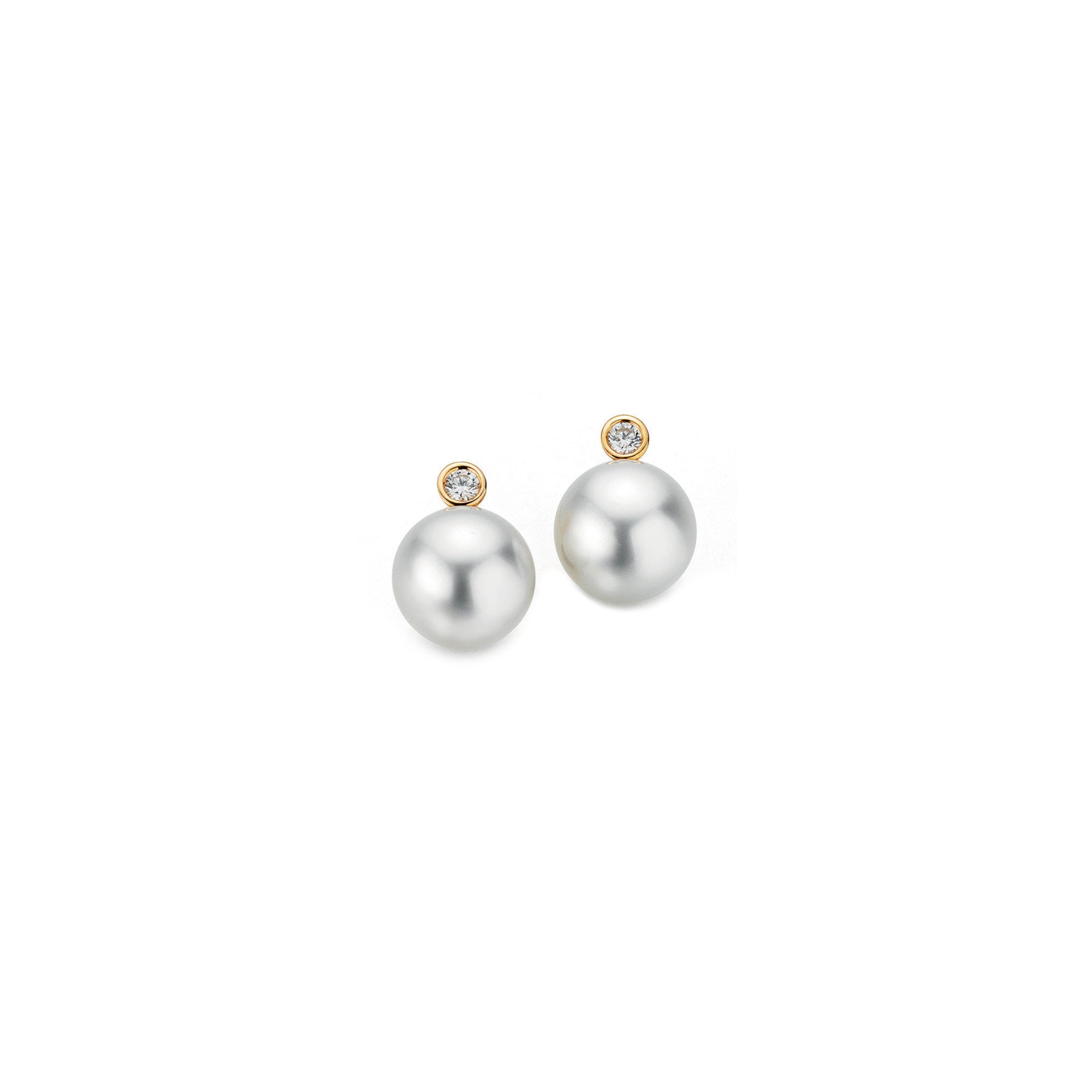 Gellner H2O Ohrstecker (5-22007-57) aus Gelbgold mit Diamant