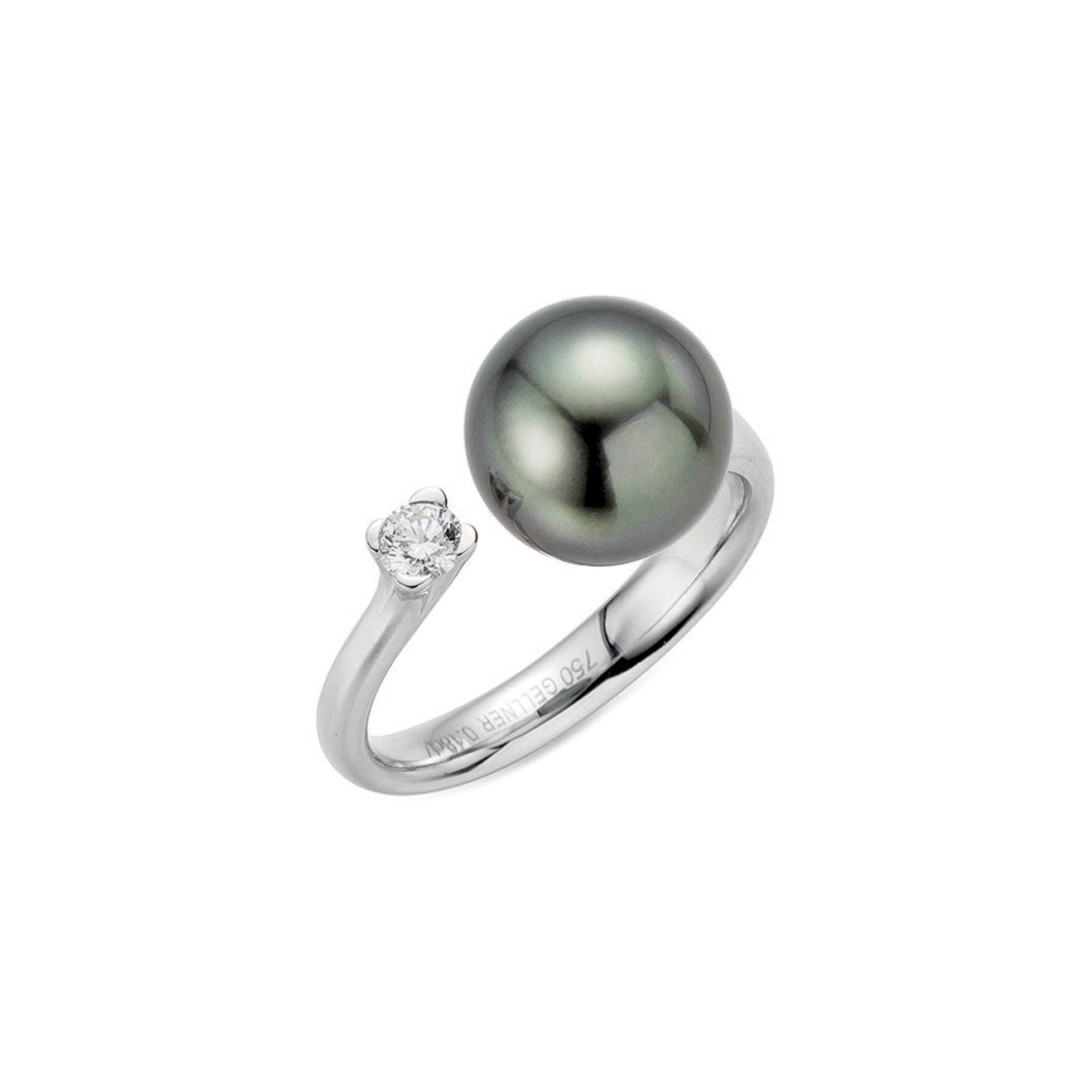 Gellner H2O Ring (5-22021-01) aus Weißgold mit Diamant