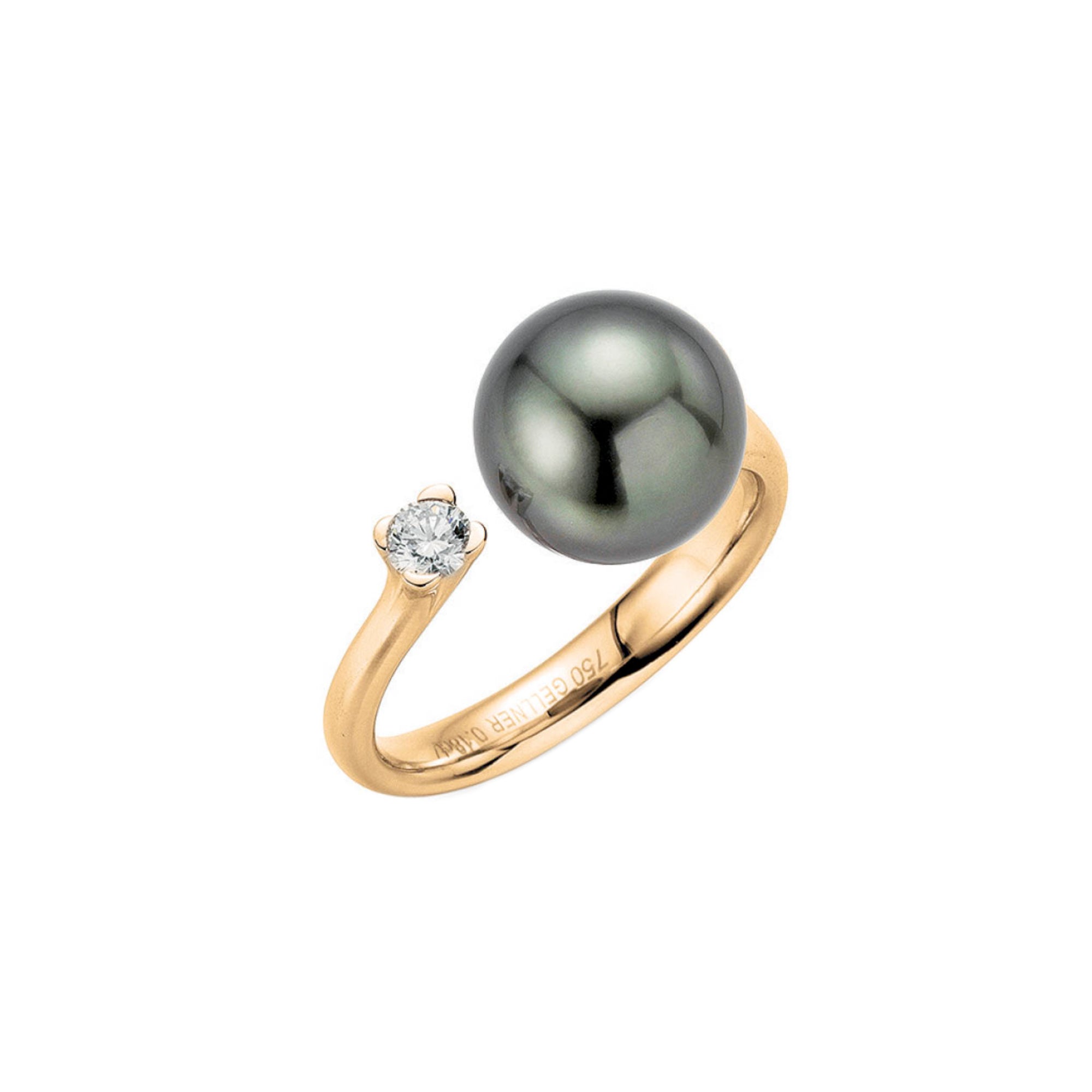 Gellner H2O Ring (5-22021-17) aus Gelbgold mit Diamant