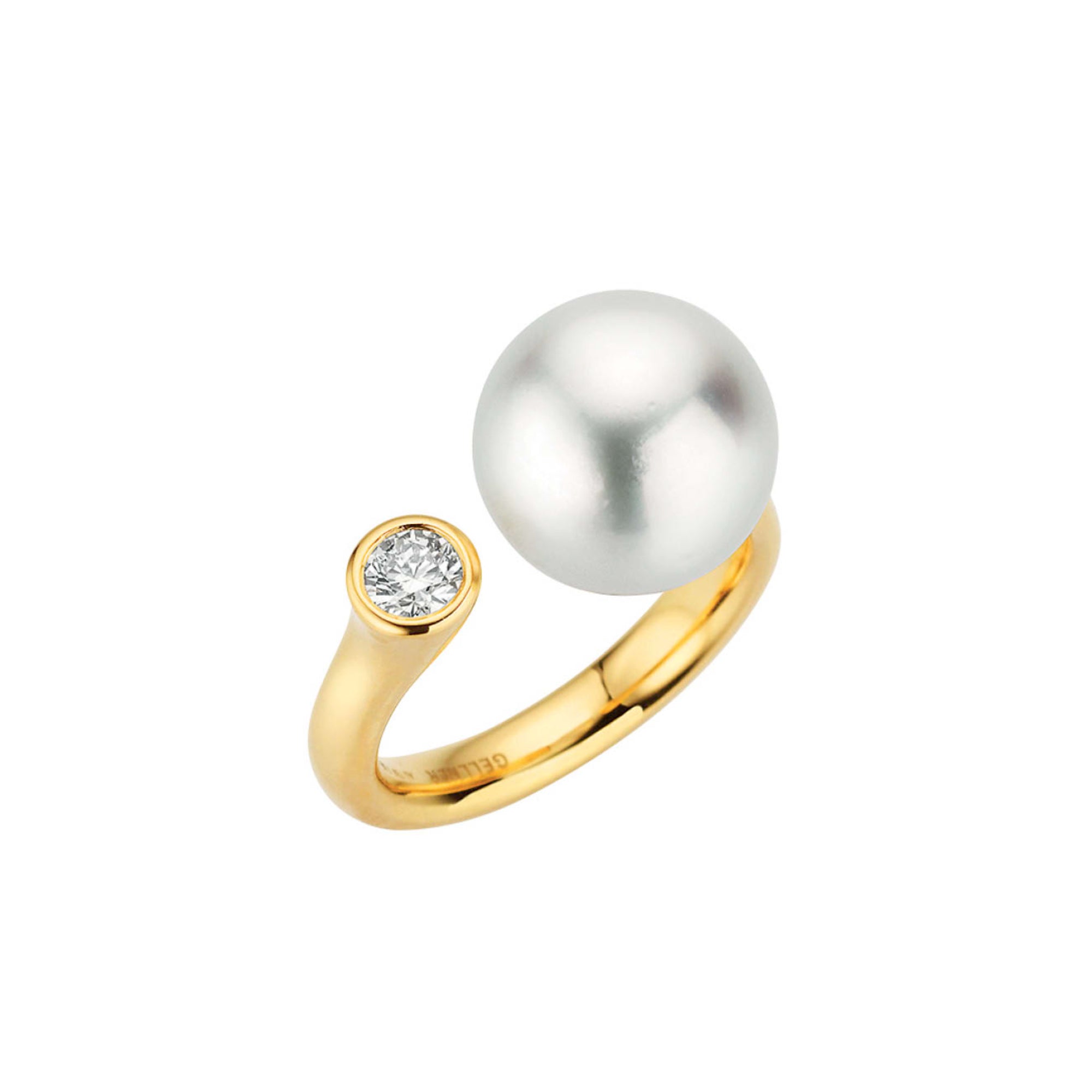 Gellner H2O Ring (5-23800-10) aus Gelbgold mit Diamant