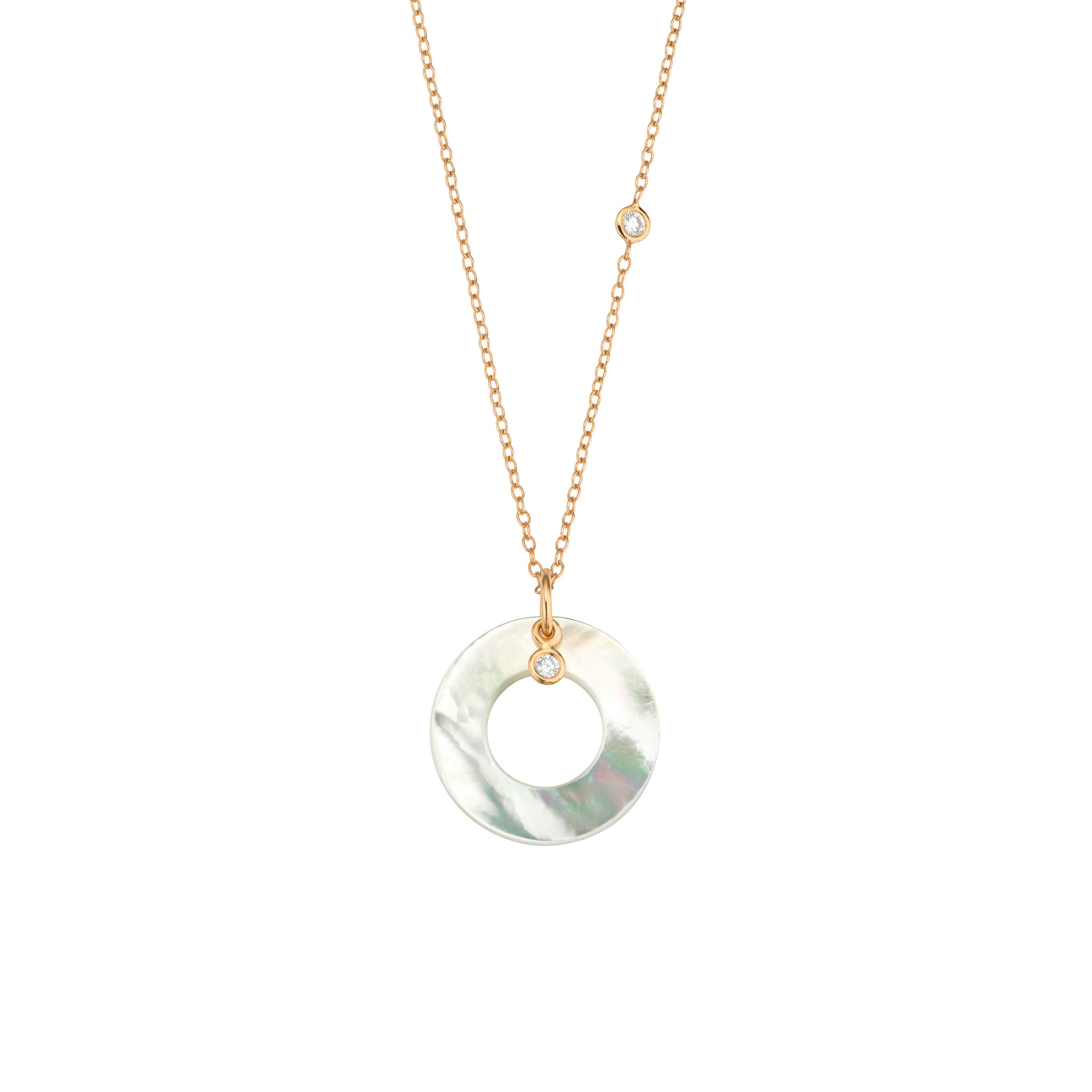 Gellner Love Letters Collier (2-81713-15) aus Roségold mit Diamant und Perlmutt