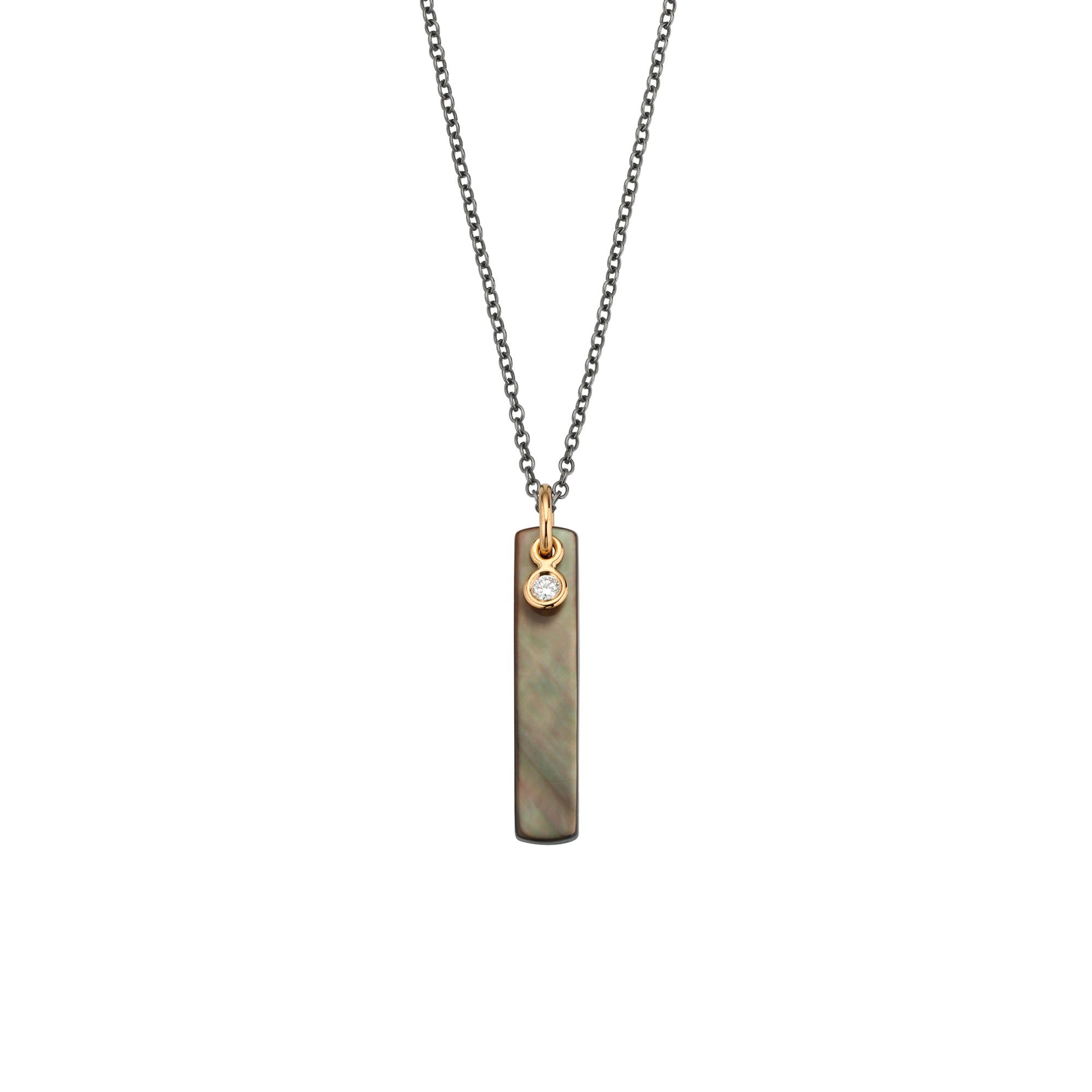 Gellner Love Letters Collier (2-81714-09) aus Bicolor-Gold mit Diamant und Perlmutt