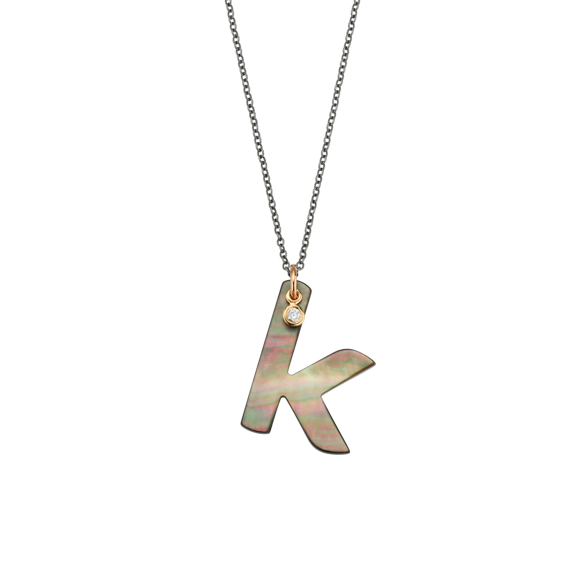 Gellner Love Letters Collier (2-81714-11) aus Bicolor-Gold mit Diamant und Perlmutt