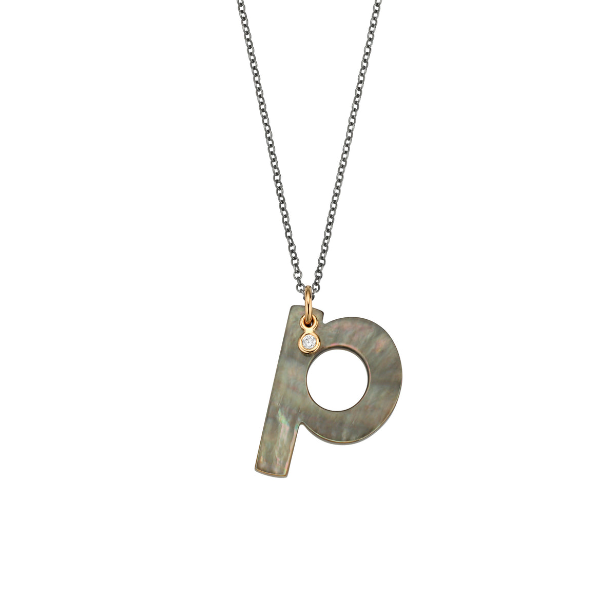 Gellner Love Letters Collier (2-81714-16) aus Bicolor-Gold mit Diamant und Perlmutt