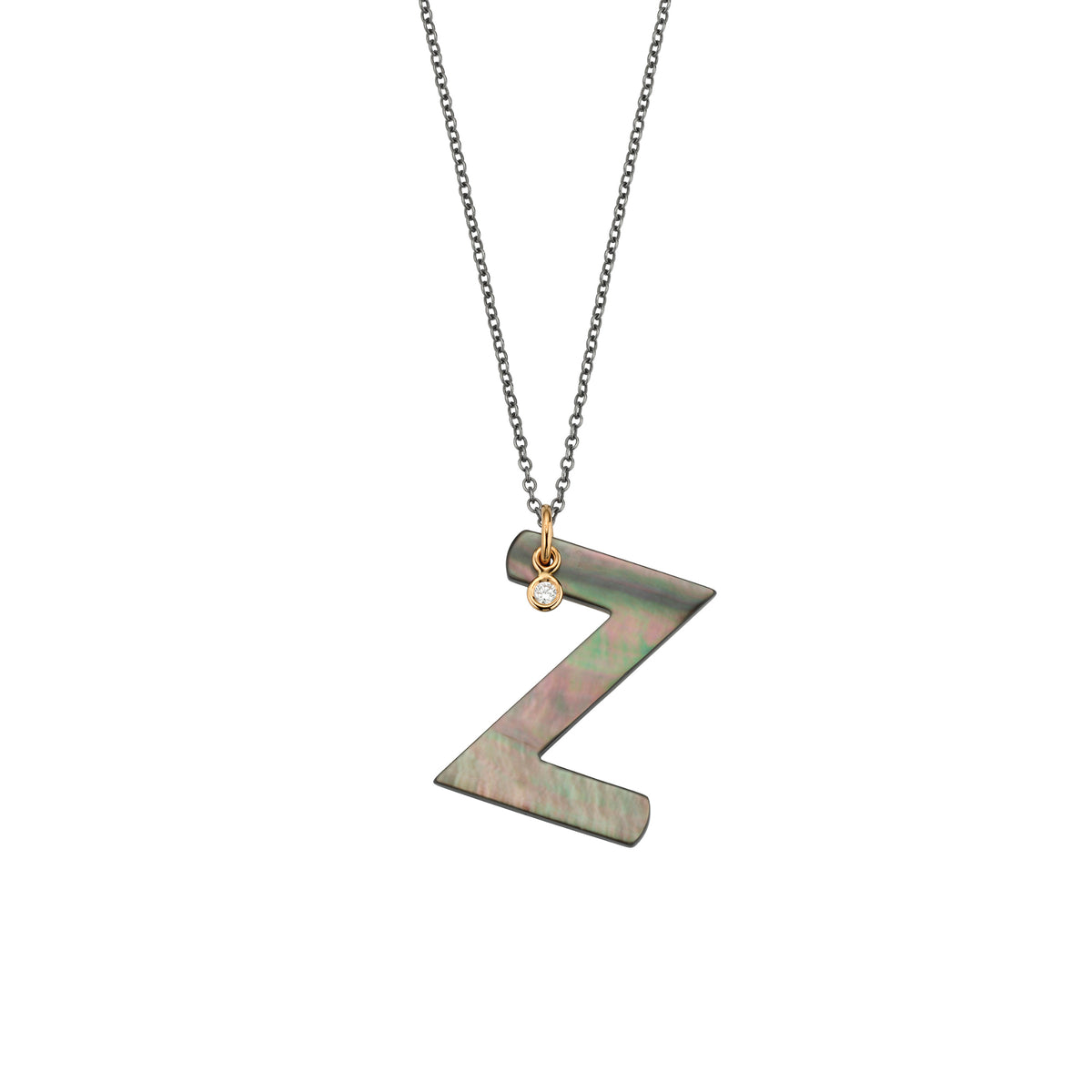 Gellner Love Letters Collier (2-81714-26) aus Bicolor-Gold mit Diamant und Perlmutt