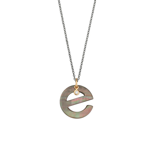 Gellner Love Letters Collier (2-81716-05) aus Bicolor-Gold mit Diamant und Perlmutt