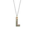 Gellner Love Letters Collier (2-81716-12) aus Bicolor-Gold mit Diamant und Perlmutt