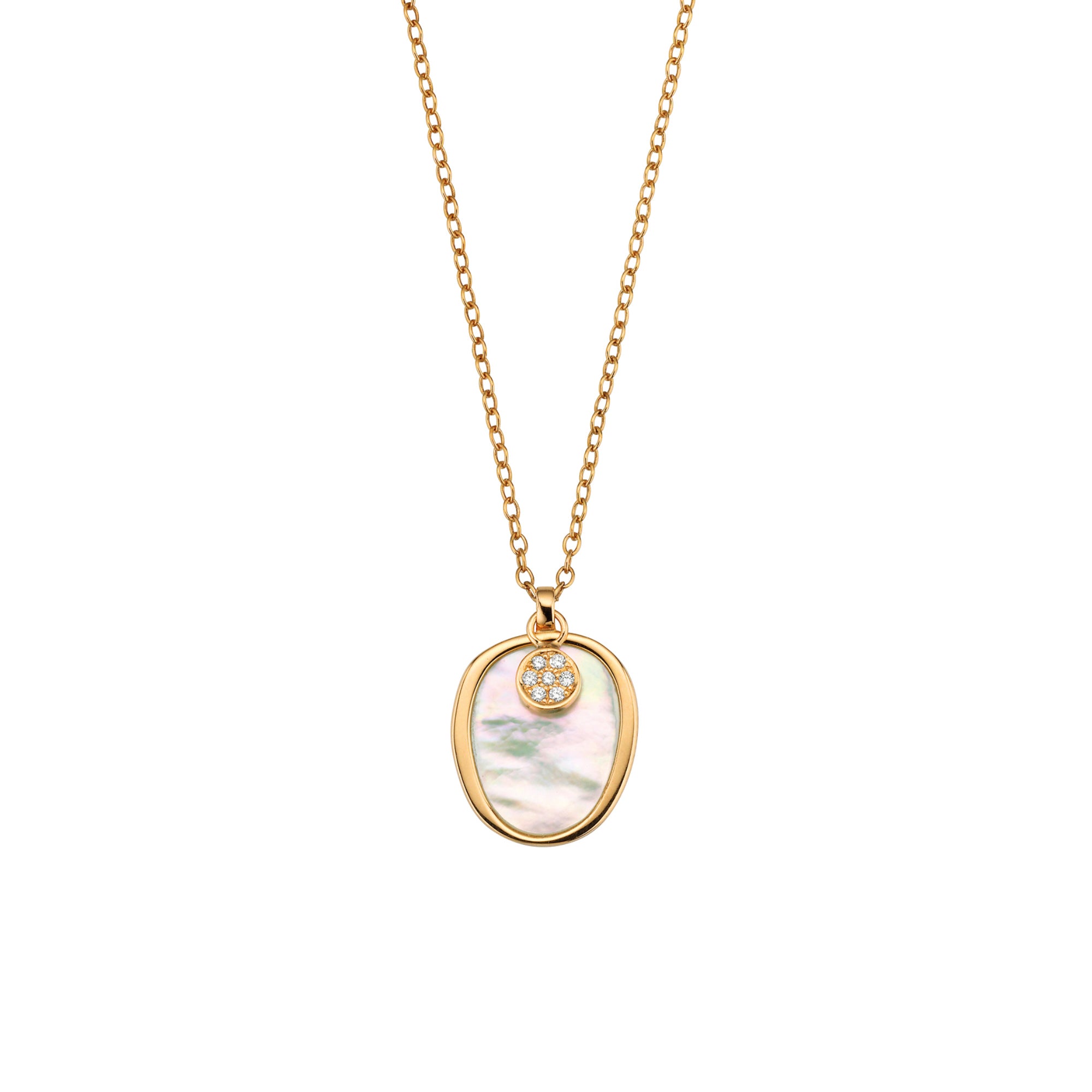 Gellner Modern Classics Collier (5-25076-02) aus Roségold mit Diamant und Perlmutt
