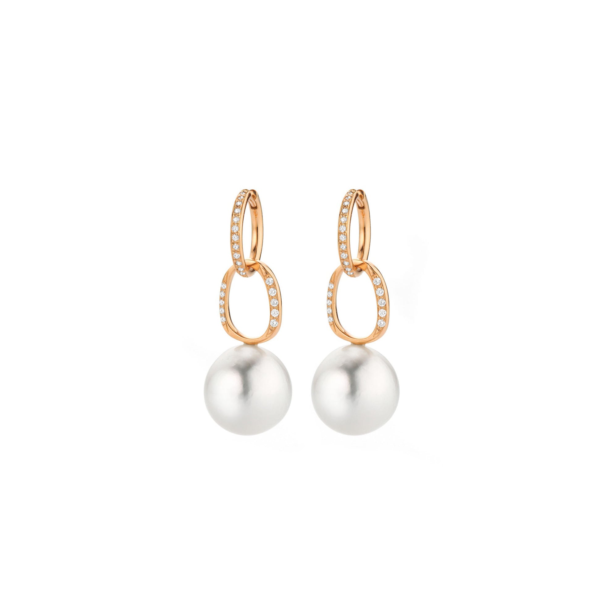Modern Classics Creolen mit Einhänger, Roségold • Diamant von Gellner (5-24803-01)