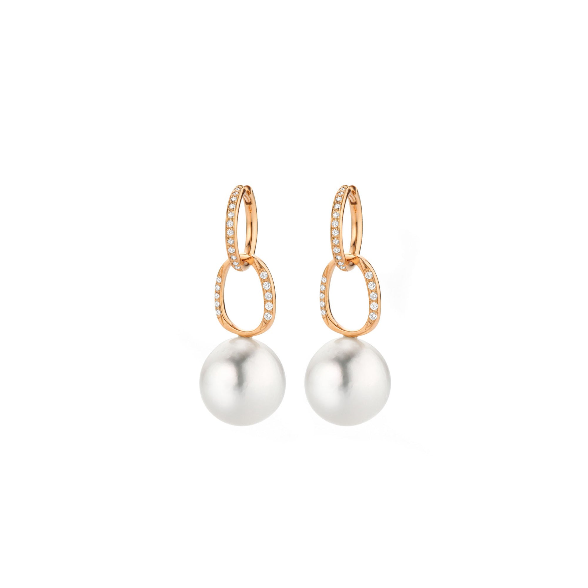 Gellner Modern Classics Creolen mit Einhänger (5-24803-01) aus Roségold mit Diamant