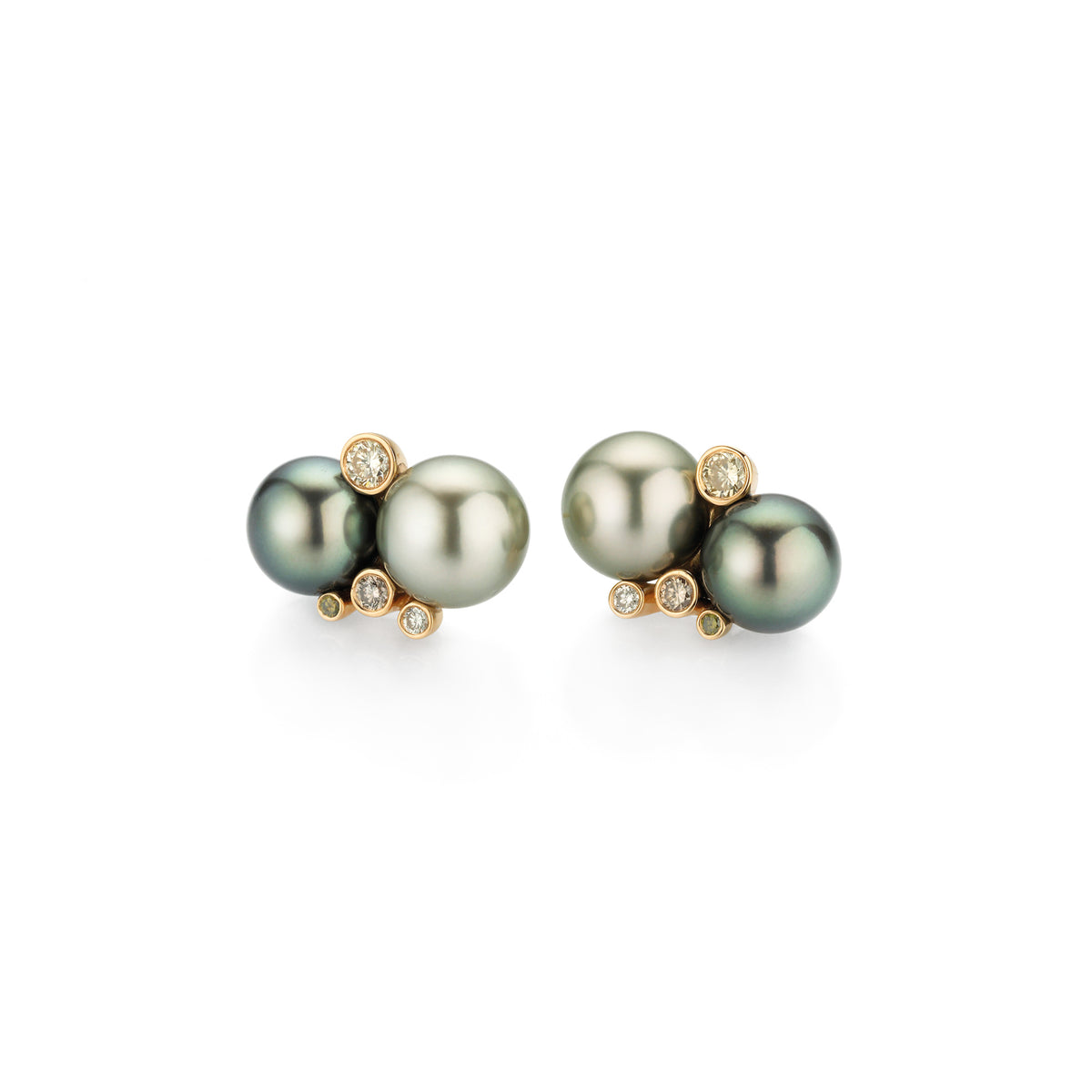 Gellner Modern Classics Ohrstecker (5-25159-01) aus Bicolor-Gold mit Diamant