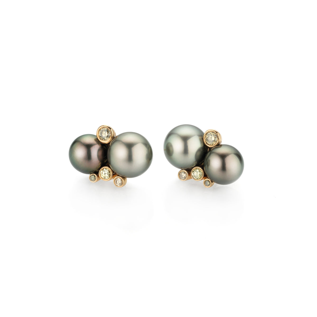 Gellner Modern Classics Ohrstecker (5-25159-02) aus Bicolor-Gold mit Diamant