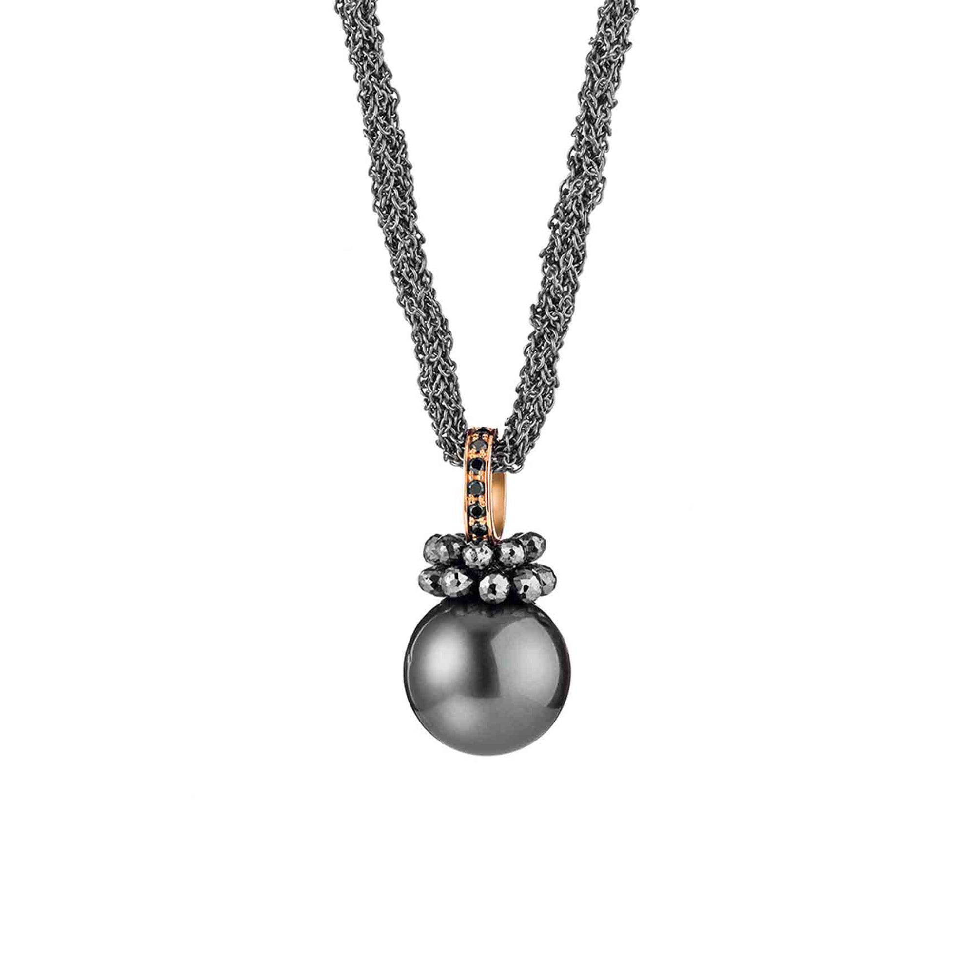Gellner Rendezvouz Halskette (5-21895-85) aus Roségold, Sterlingsilber mit Diamant