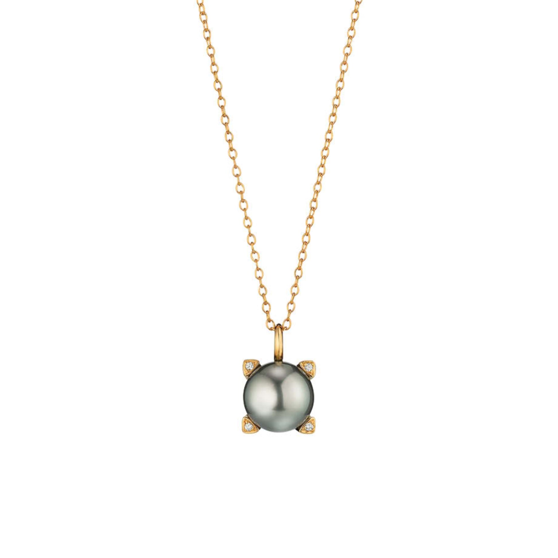 Gellner Wave Collier mit Einhänger (5-24475-02) aus Roségold mit Diamant