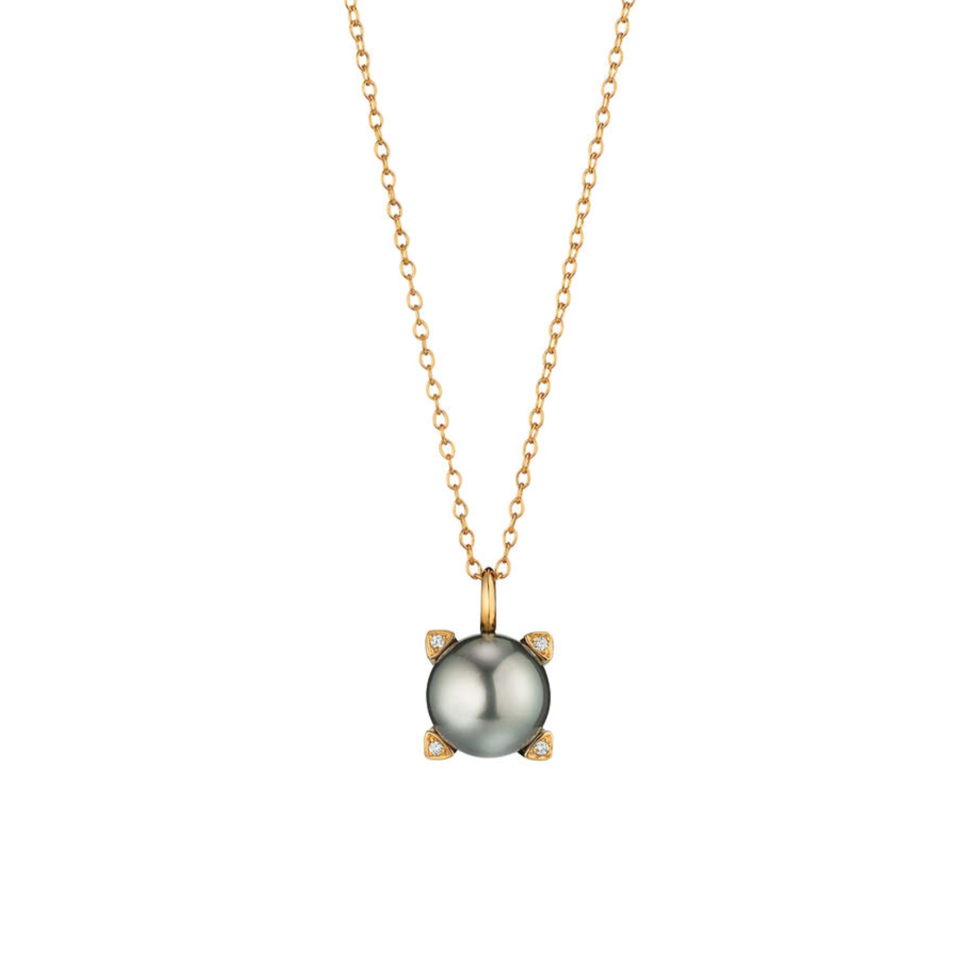 Gellner Wave Collier mit Einhänger (5-24475-02) aus Roségold mit Diamant