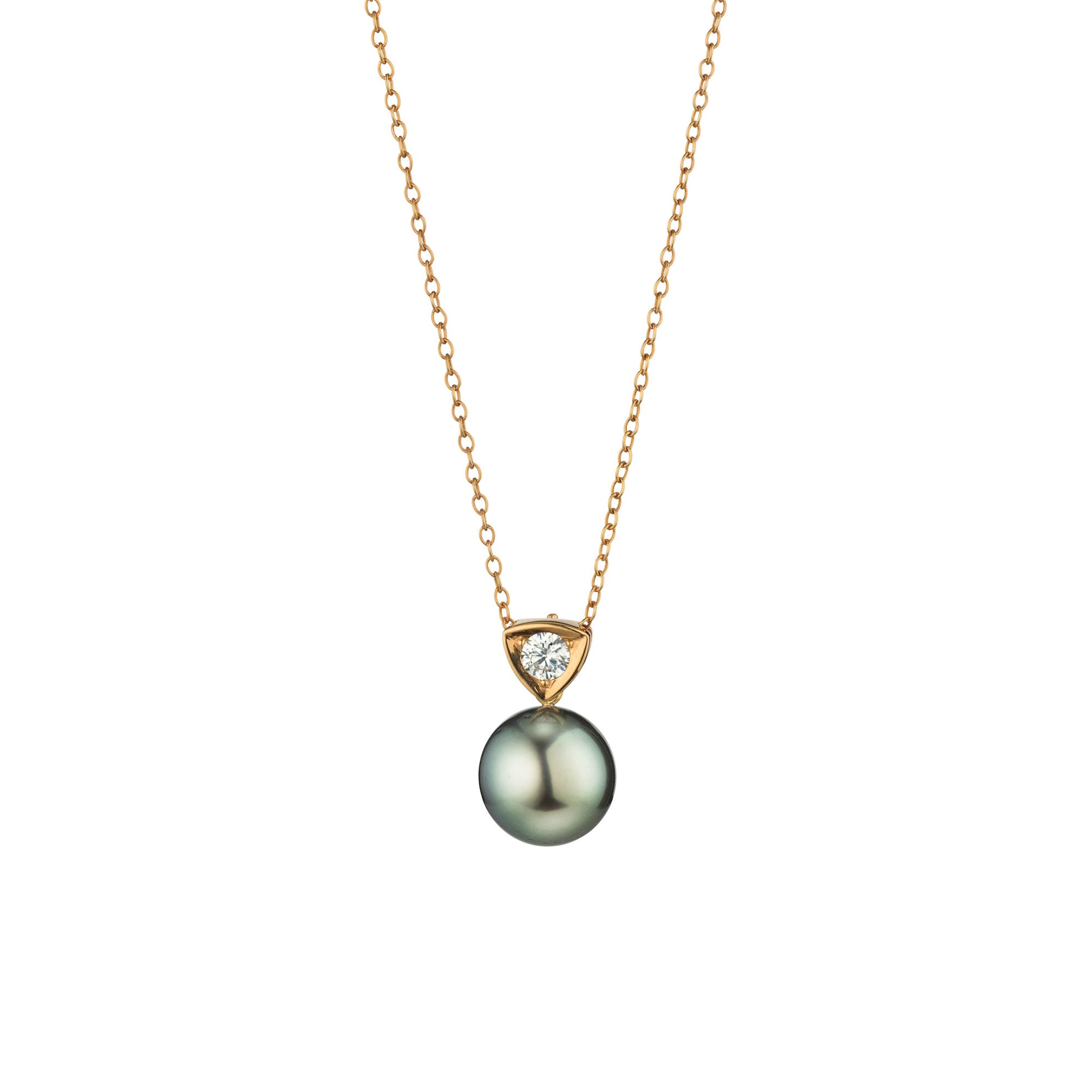 Gellner Wave Collier mit Einhänger (5-24796-02) aus Roségold mit Diamant
