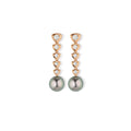 Gellner Wave Ohrhänger (5-24796-01) aus Bicolor-Gold mit Diamant