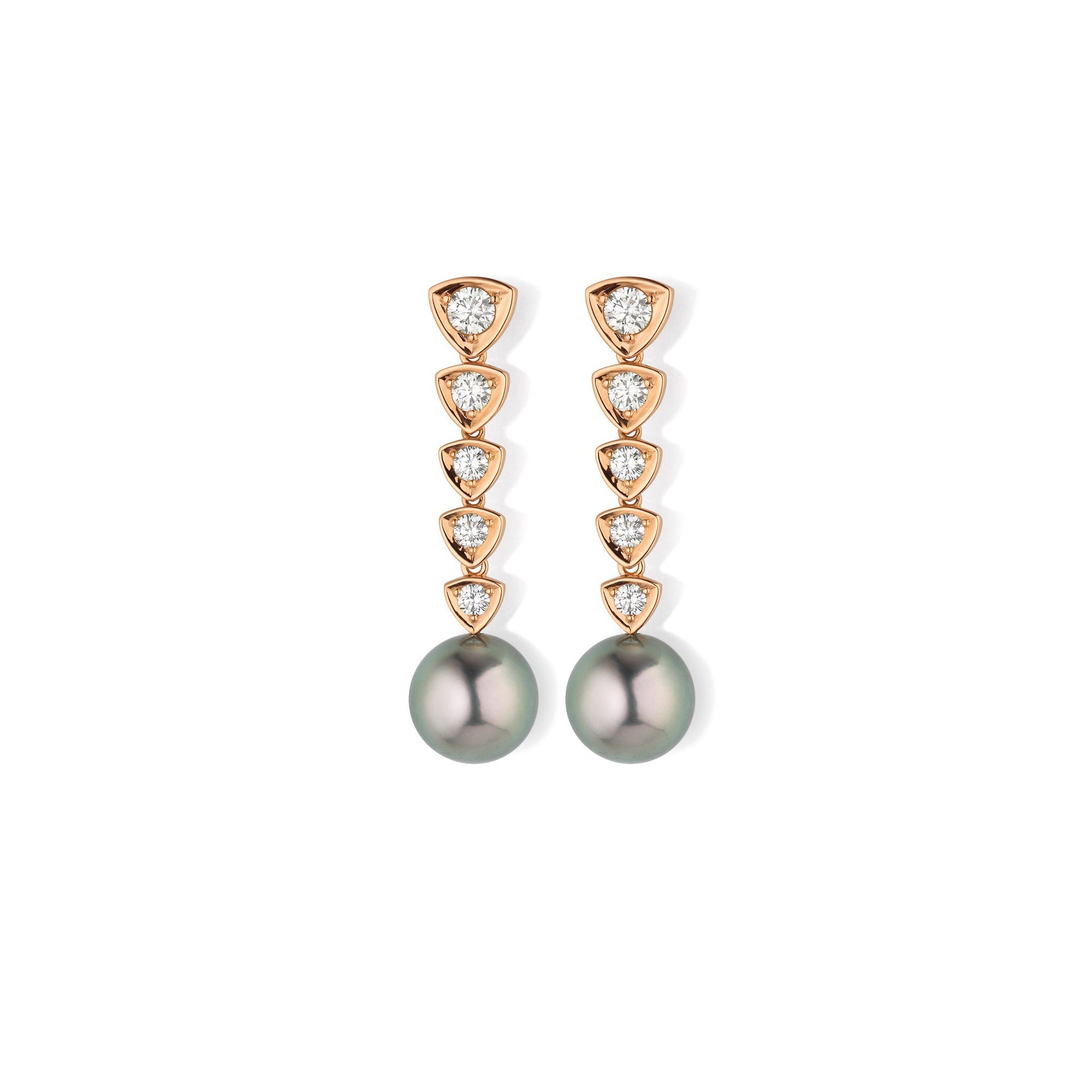 Gellner Wave Ohrhänger (5-24796-01) aus Bicolor-Gold mit Diamant