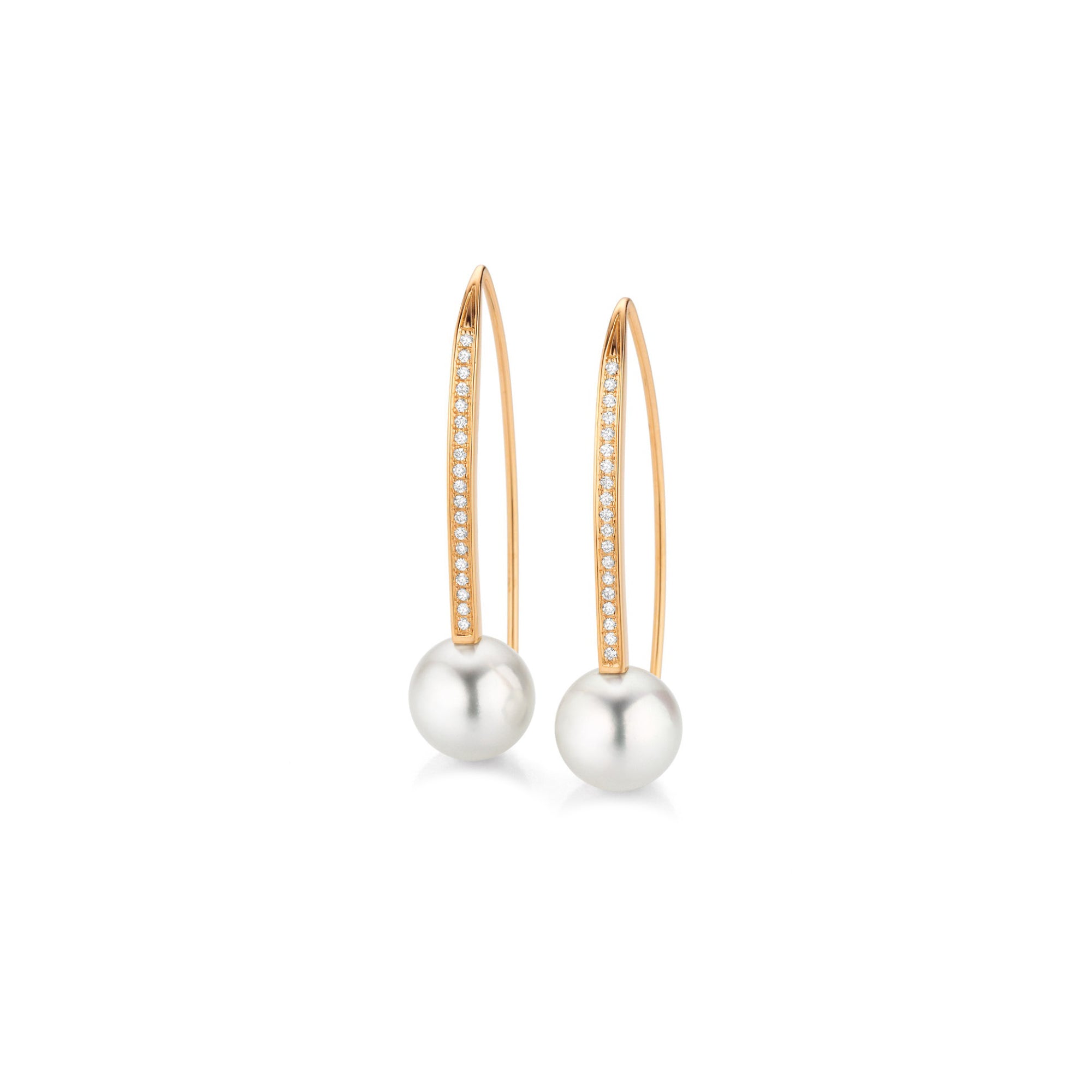 Gellner Wave Ohrhaken (5-24810-01) aus Roségold mit Diamant
