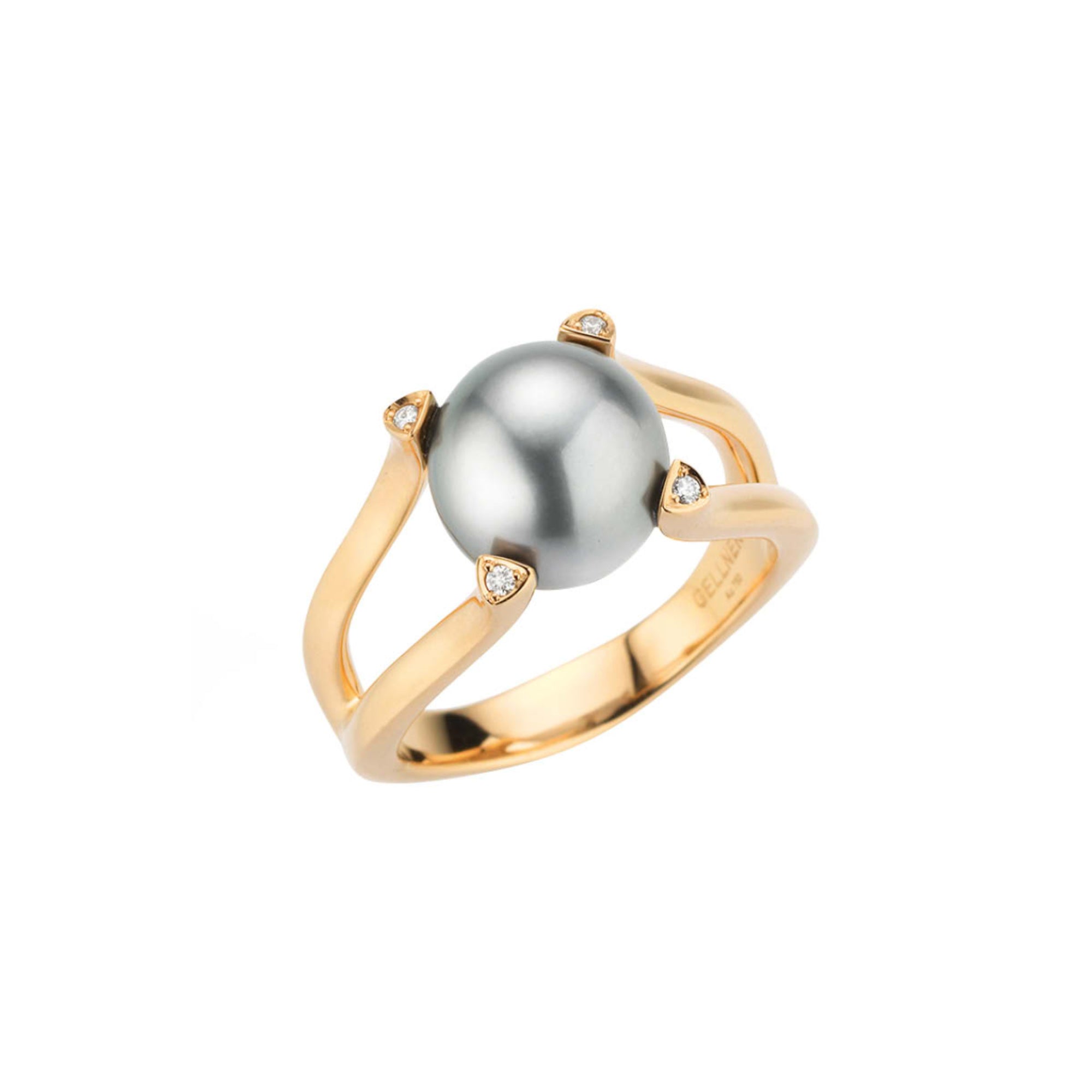 Gellner Wave Ring (5-24480-01) aus Roségold mit Diamant