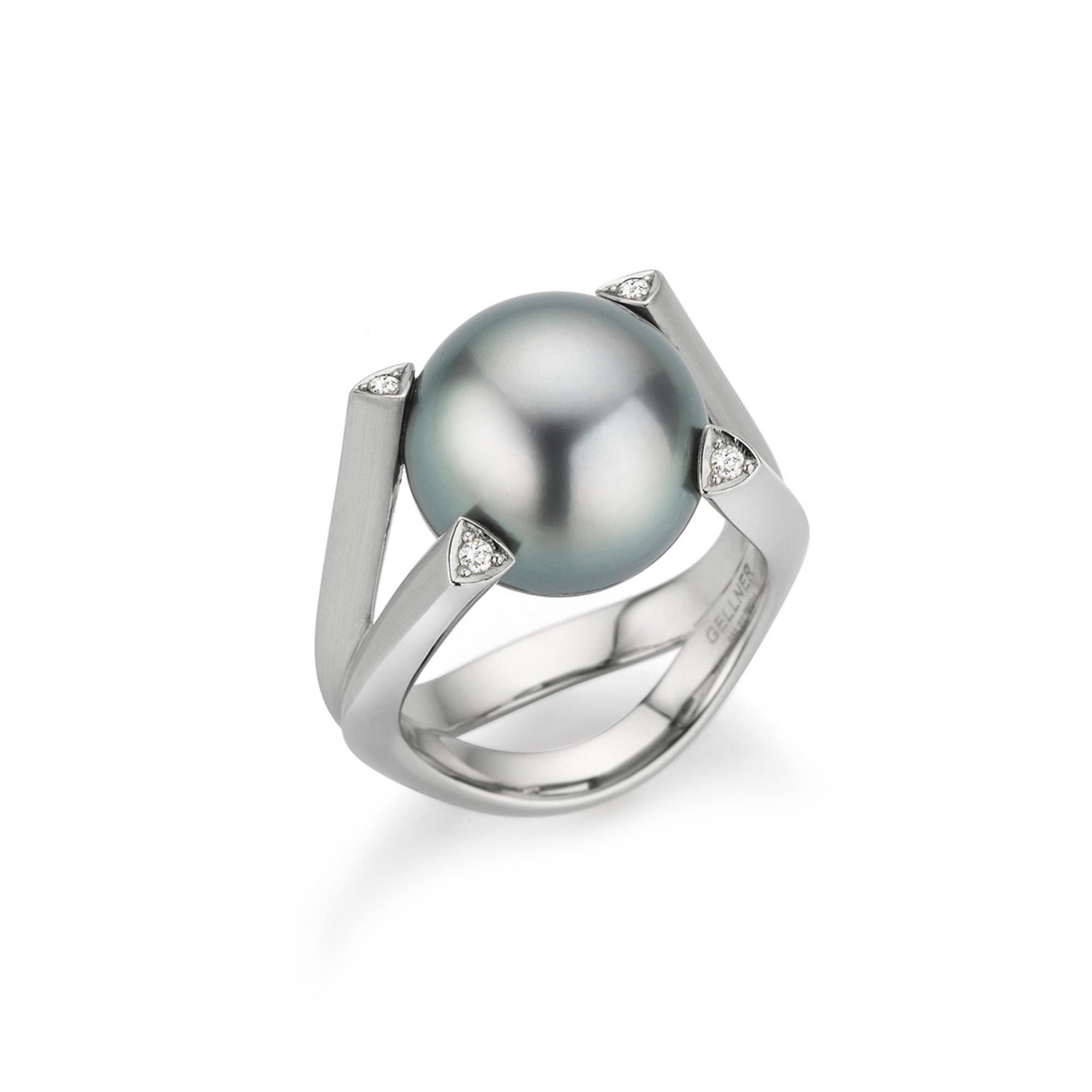 Gellner Wave Ring (5-24762-03) aus Platin mit Diamant