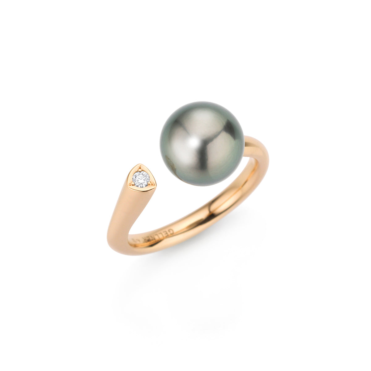 Gellner Wave Ring (5-25081-03) aus Roségold mit Diamant