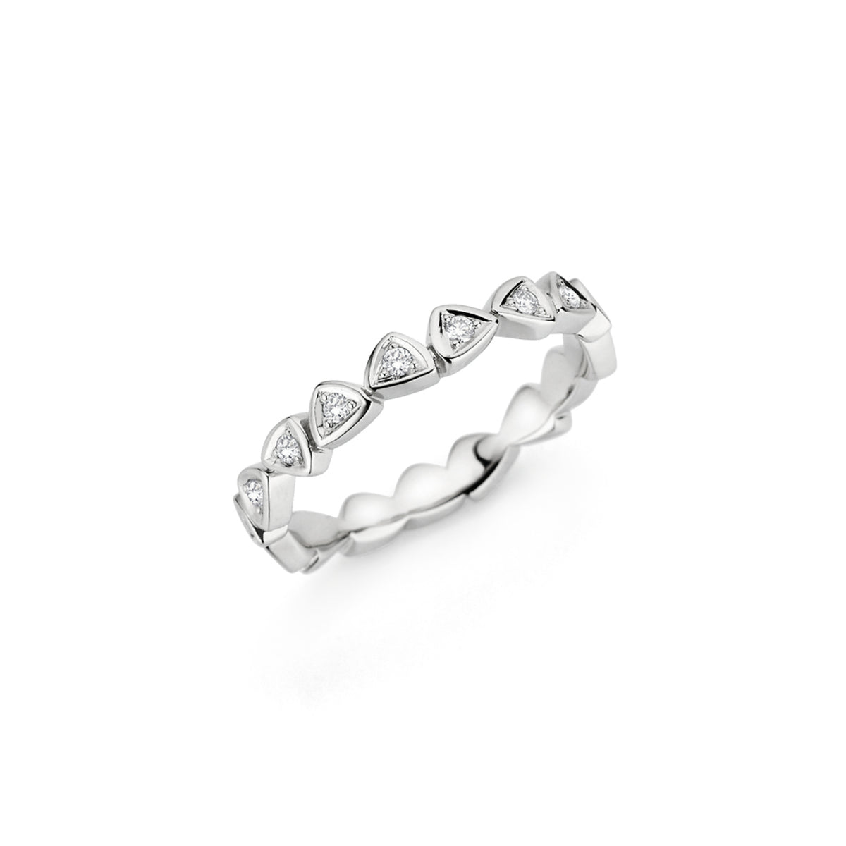 Gellner Wave Ring (5-25171-01) aus Platin mit Diamant