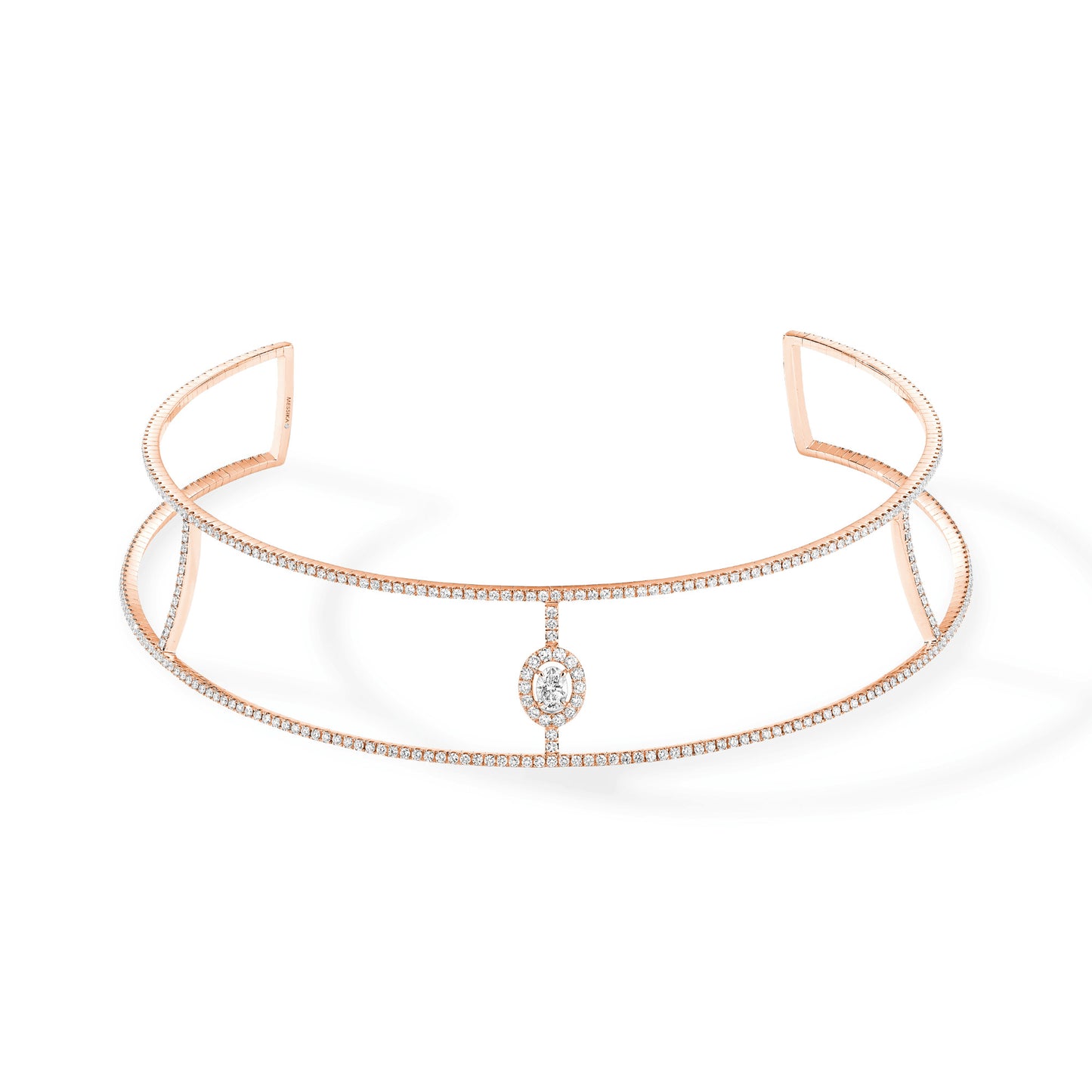 Glam'Azone Pavé Skinny Choker, Roségold • Diamant von Messika (05746-PG)