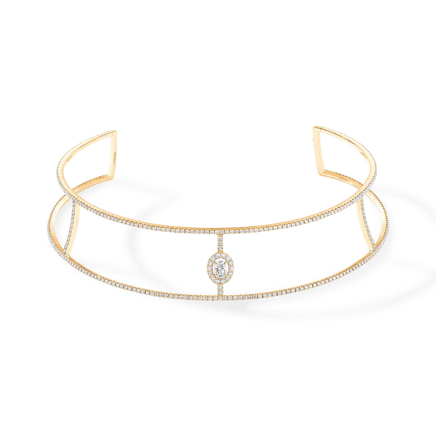 Glam'Azone Pavé Skinny Choker, Gelbgold • Diamant von Messika (05746-YG)