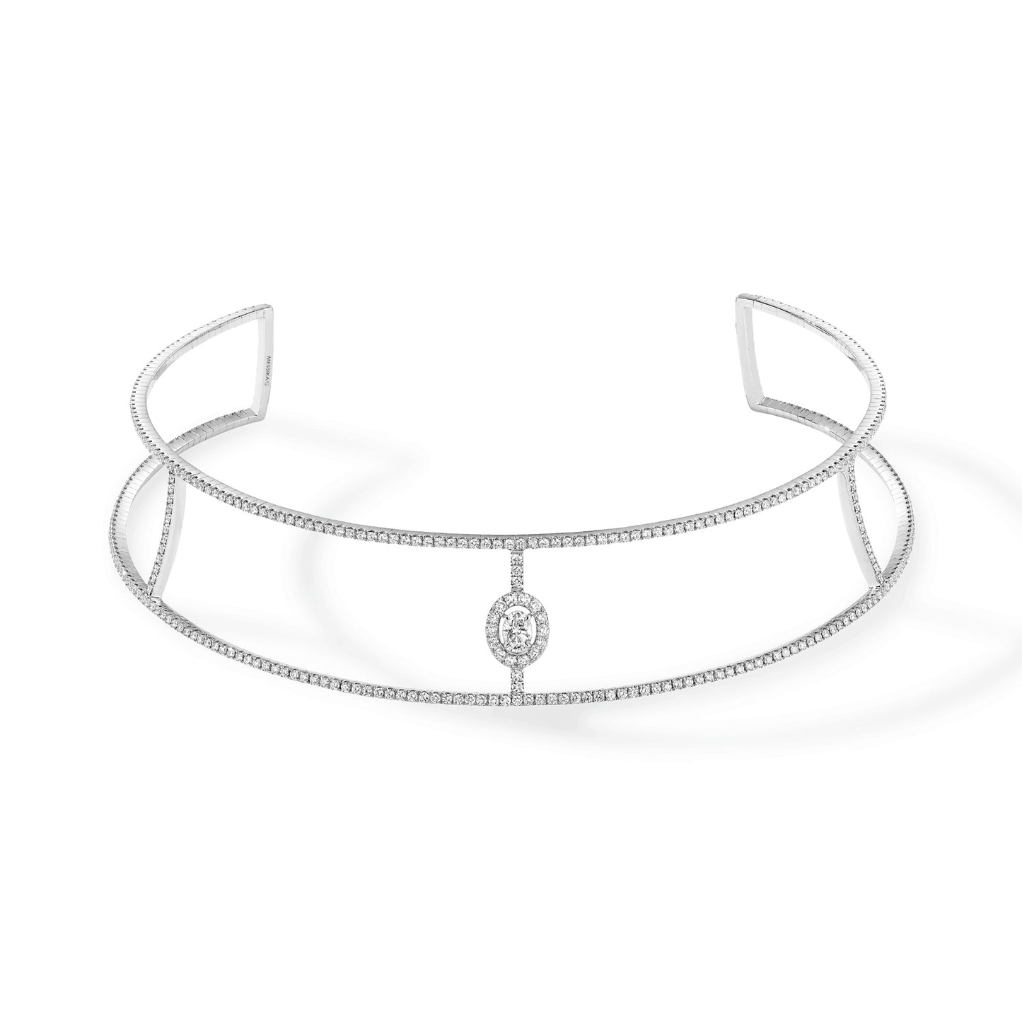 Glam'Azone Skinny Pavé Choker, Weißgold • Diamant von Messika (05746-WG)