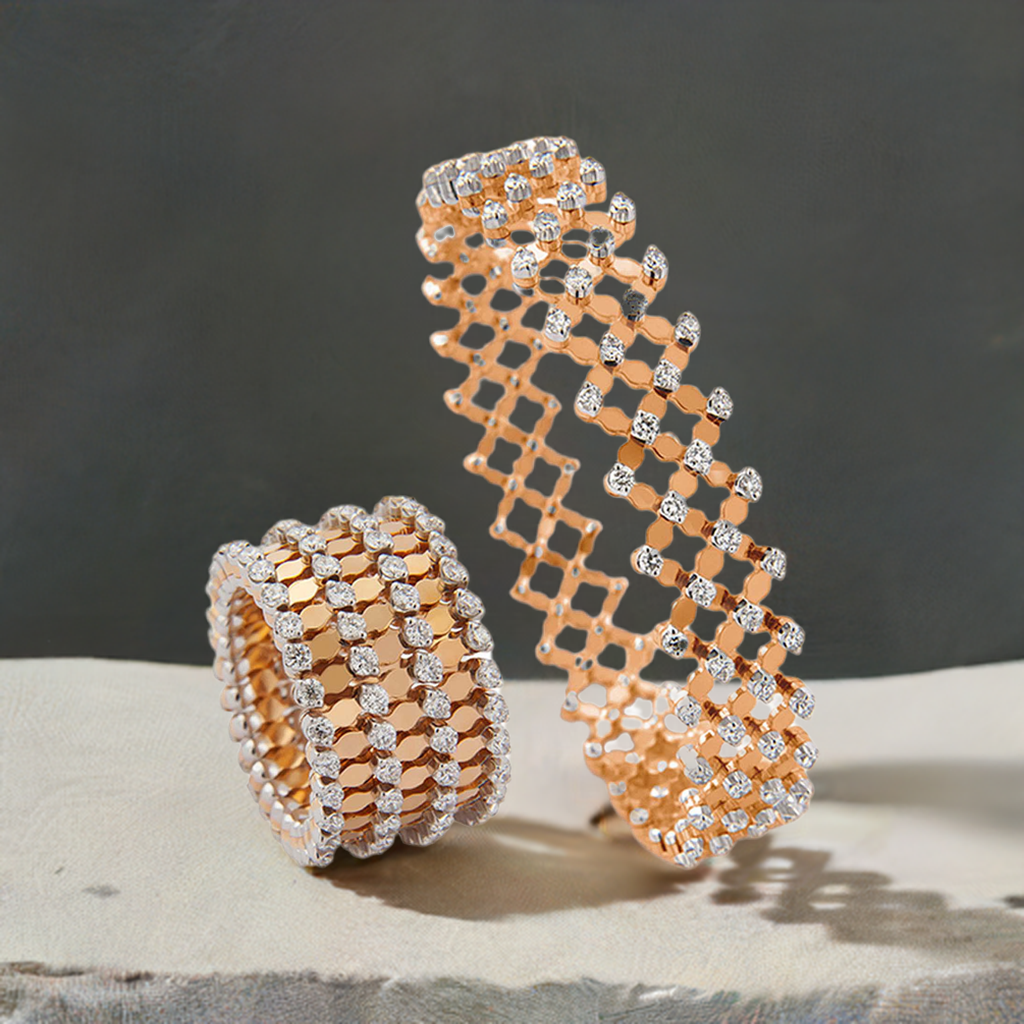 Serafino Multi-Size-Ring und Armband, Roségold • Diamant