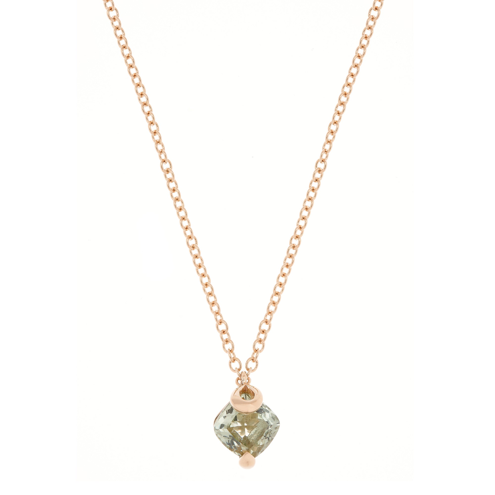 Grimaldo Centoundici Kette (11-PE06PA-01) aus Roségold mit Prasiolith