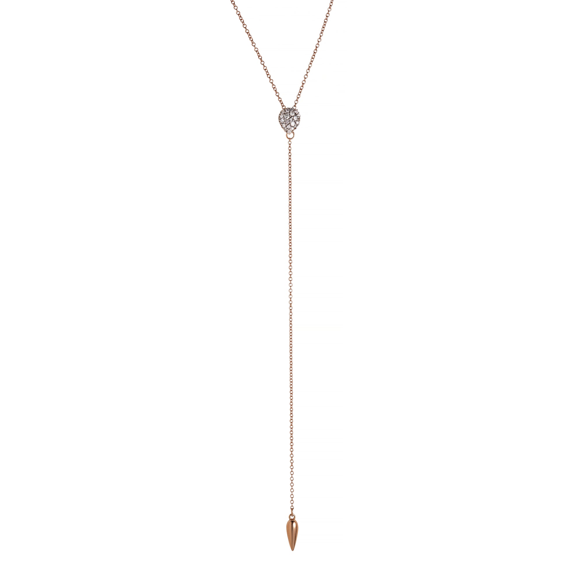 Grimaldo Luce Kette (LU-PE02PW-01) aus Roségold mit Diamant
