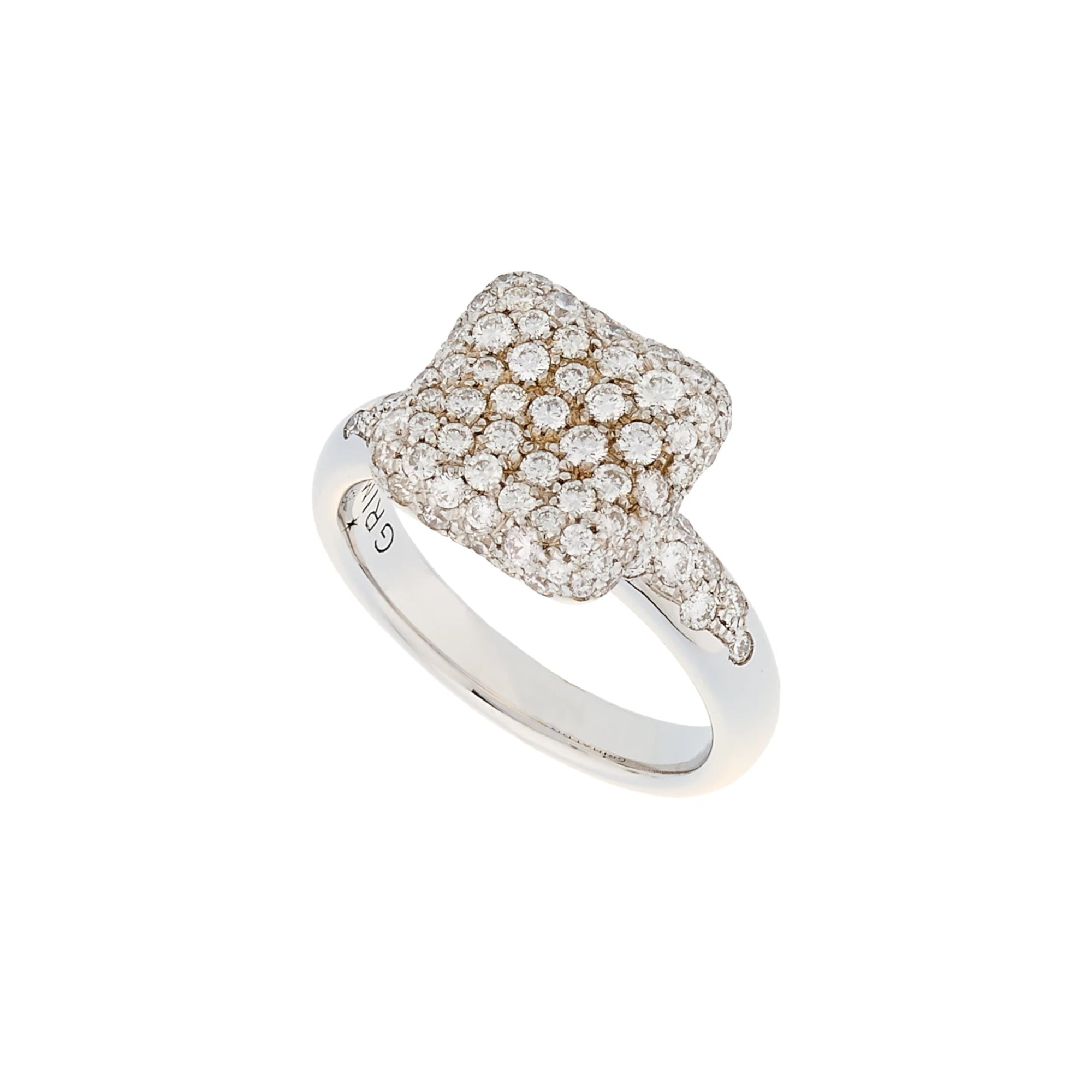 Grimaldo Luce Ring (LUS-RG04PW-03) aus Weißgold mit Diamant