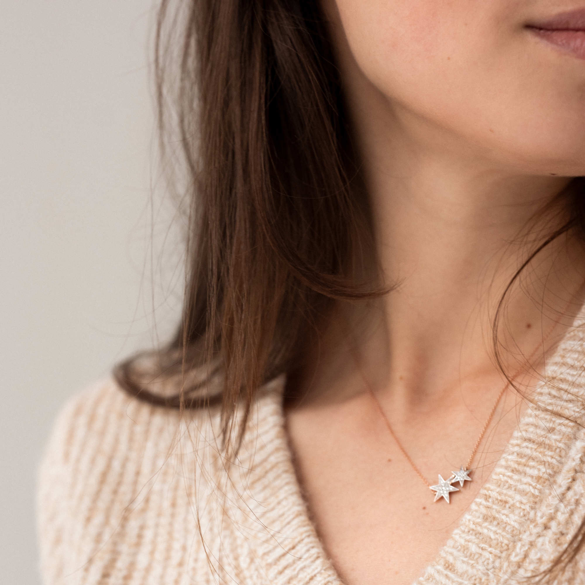 Grimaldo Luce Signature Kette (LS-PE01PW-01) aus Roségold mit Diamant