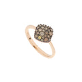 Grimaldo Luce Square Ring (LU-RG01PB-01) aus Roségold mit Diamant