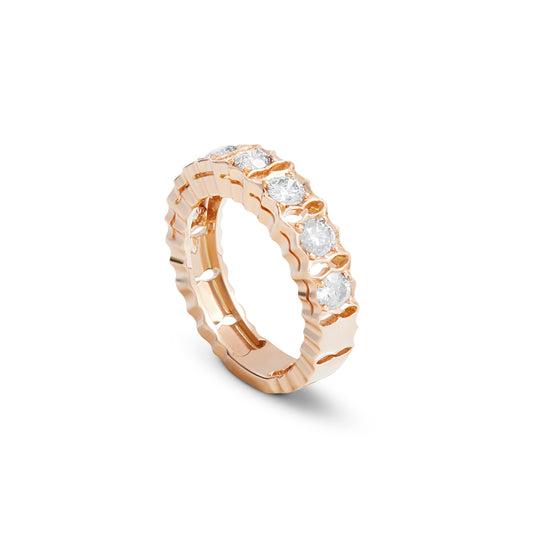 Grimaldo Palazzo Baronesse Ring (PZ-RG02WD-01) aus Roségold mit Diamant