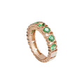 Grimaldo Palazzo Ring (PZ-RG02TS-01) aus Roségold mit Tsavorit