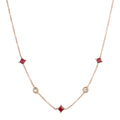 Grimaldo Princess Collier (PR-CO03TRP-WD-01) aus Roségold mit Diamant und Turmalin