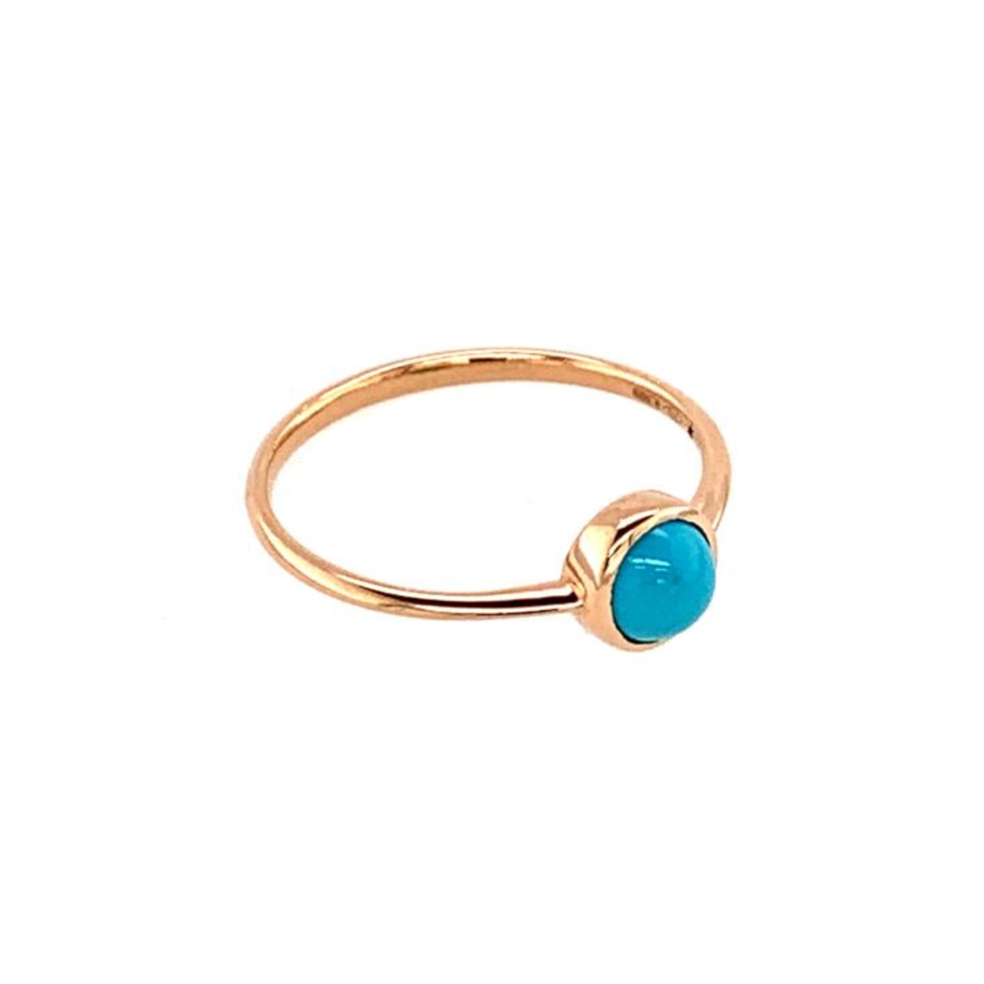Grimaldo Princess Flò Ring (PR-RG05TQ-01) aus Roségold mit Türkis