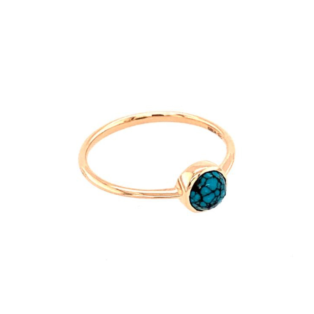 Grimaldo Princess Flò Ring (PR-RG05TQM-01) aus Roségold mit Türkis