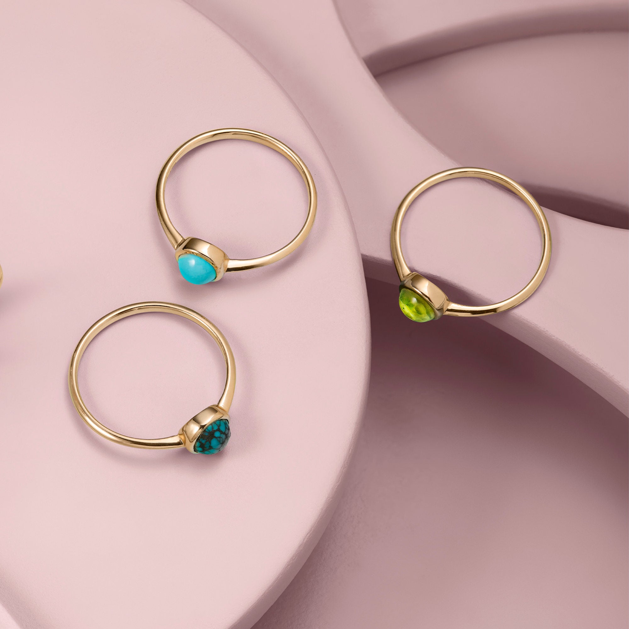 Grimaldo Princess Flò Ring (PR-RG05TQM-01) aus Roségold mit Türkis