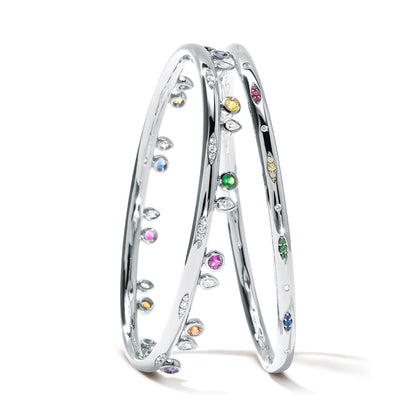 GYPSY Armspange Candy Pavé  medium, Weißgold • Edelsteine von Tamara Comolli (BA-Gyp-CanP-17-wg)