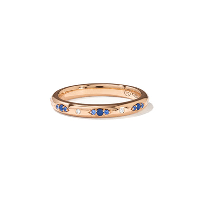 GYPSY Bandring Pavé  'Ocean' , Roségold • Diamant • Saphir von Tamara Comolli (R-Gyp-B-OceP-rg)