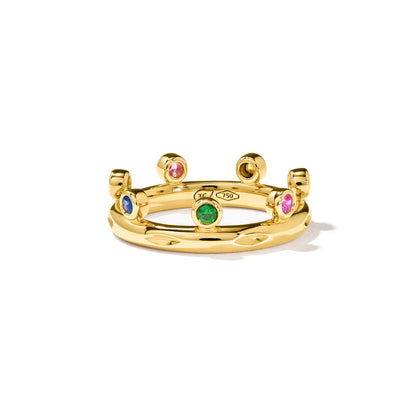 GYPSY Ring Crown Brilliant Cut 'Candy', Gelbgold • Diamant • Saphir • Tsavorit von Tamara Comolli (R-Gyp-C-Br-Can-yg)