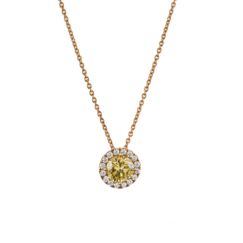 H. Krieger Anhänger mit Halskette - 111.0923.14.16 (16) aus Roségold mit Diamant