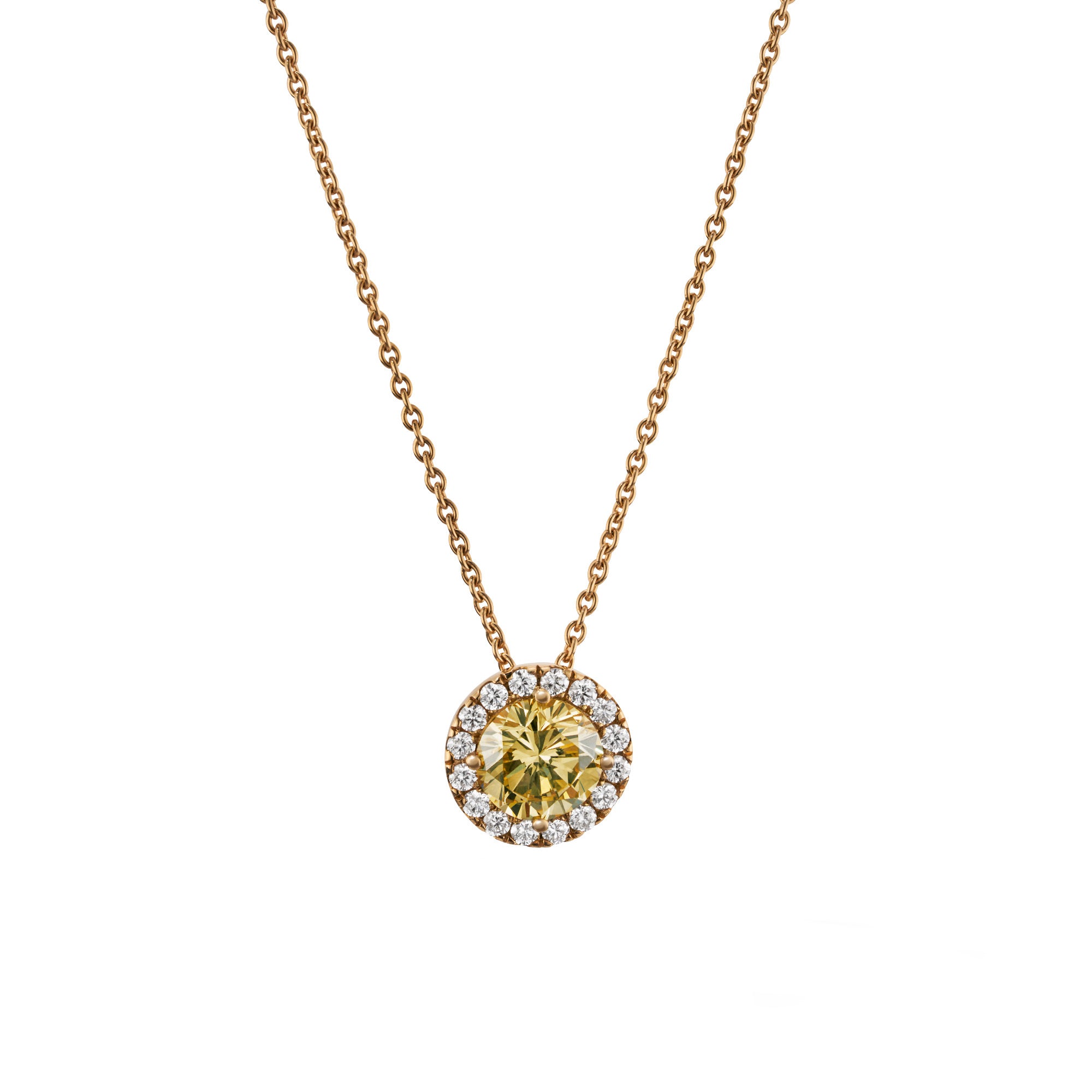 H. Krieger Anhänger mit Halskette - 111.0923.14.16 (16) aus Roségold mit Diamant