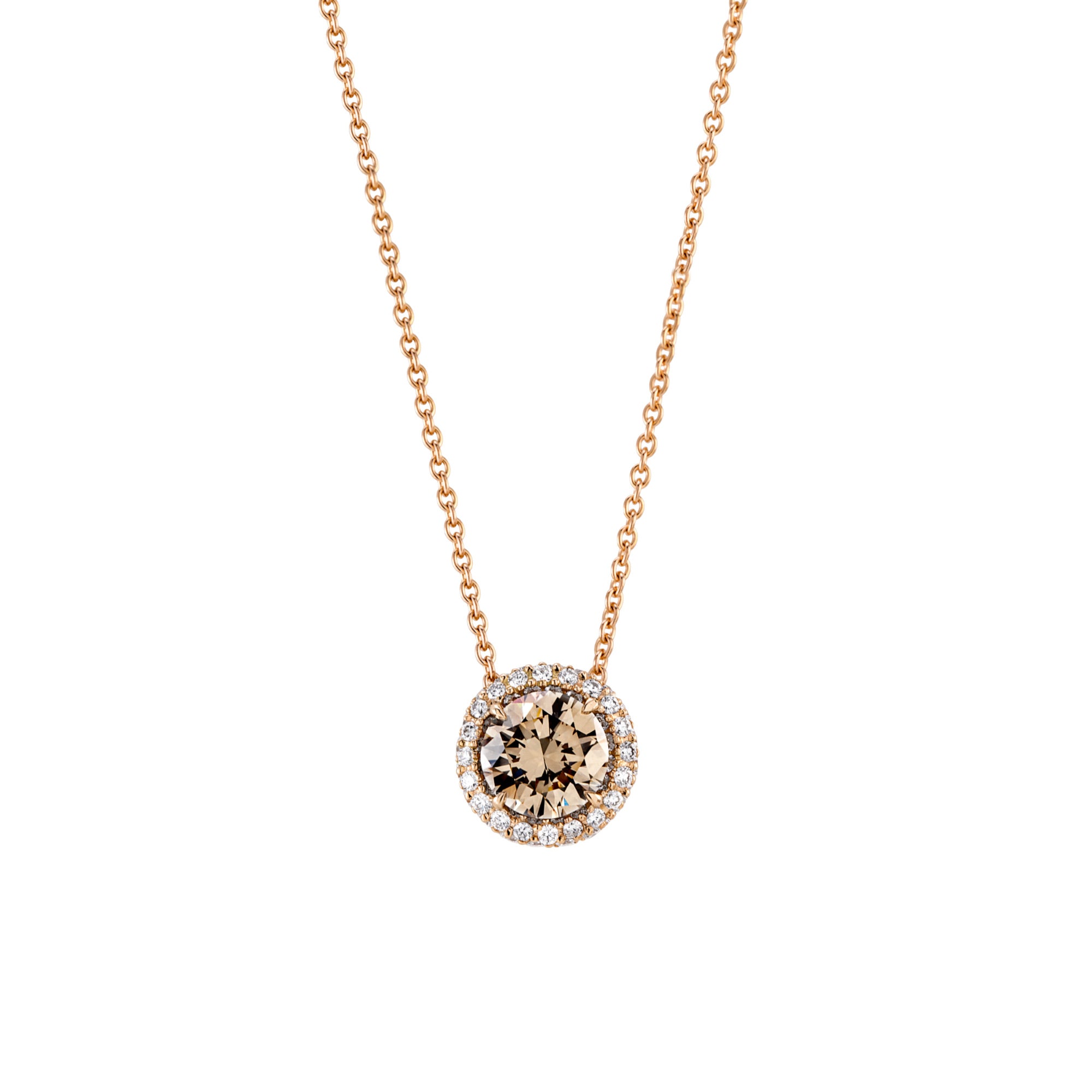 H. Krieger Anhänger mit Halskette - 111.3022.14.0 (0) aus Roségold mit Diamant