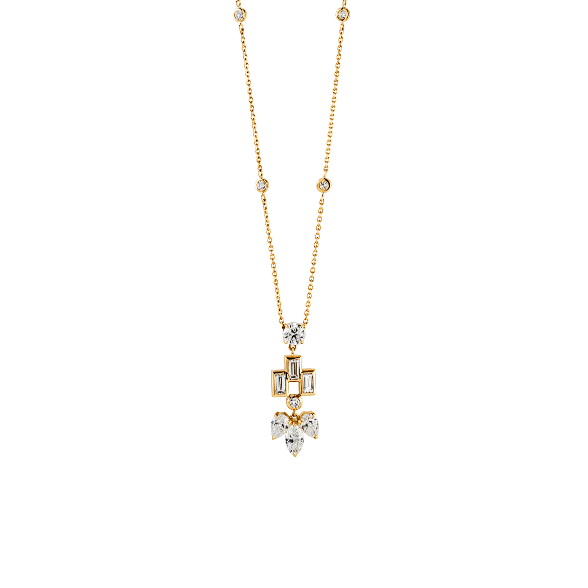 H. Krieger Anhänger mit Kette - 111.2313.01.9 (9) aus Roségold mit Diamant