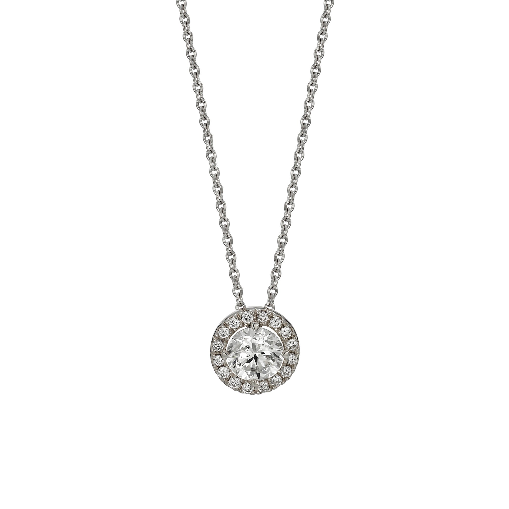 H. Krieger Anhänger mit Kette - 112.0922.24.0 (0) aus Weißgold mit Diamant